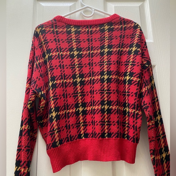 URBAN OUTFITTERS | Women’s Sweater Small Plaid Crew Neck - Picture 10 of 12
